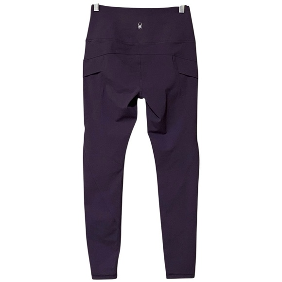 Spyder Active/Sport Leggings S Purple High Waisted Stretch Pockets Comfort NWT - Picture 4 of 8